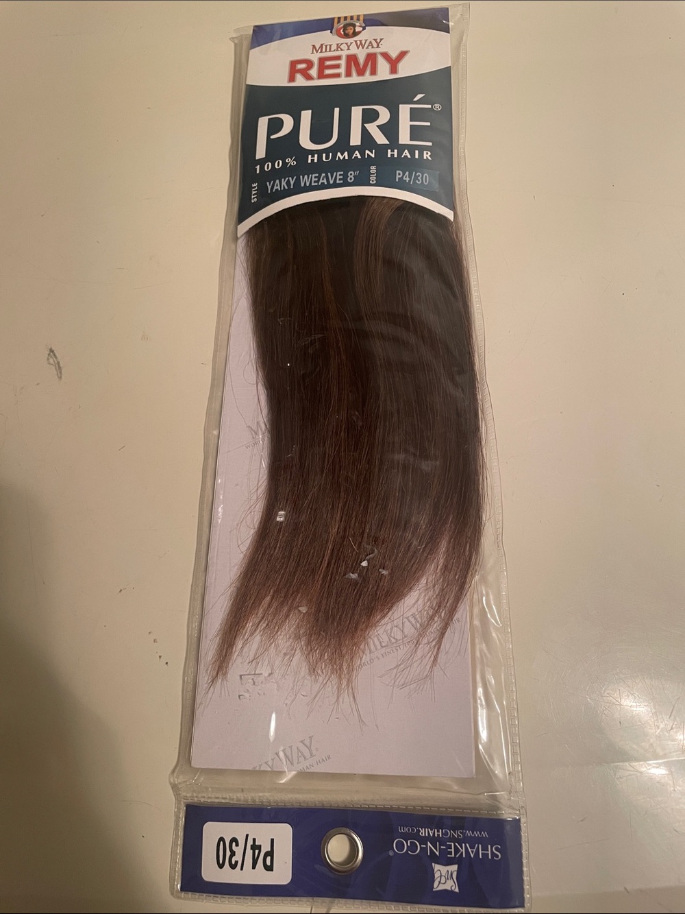 Milky Way Remy PURE 100% Human Hair Yaky Weave 8" Color 30